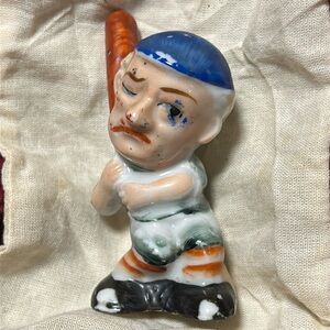 Antique/Vintage Made in Occupied Japan Baseball Player Holding Bat Figurine